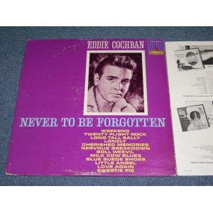 画像: EDDIE COCHRAN - NEVER TO BE FORGETTEN ( VG+++/VG+++ ) /1962 US ORIGINAL mono Used LP 