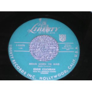 画像: EDDIE COCHRAN - MEAN WHEN I'M MAD / 1957 US ORIGINAL 7" Single  