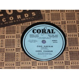 画像: KAREN CHANDLER - ONE DREAM / US ORIGINAL 78rpm SP 