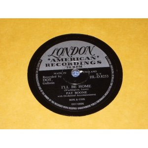 画像: PAT BOONE - I'LL BE HOME / UK ORIGINAL 78rpm SP 