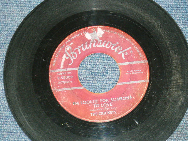 画像: THE CRICKETS ( BUDDY HOLLY ) - THAT'LL BE THE DAY :I'M LOOKING FORSOMEONE TO LOVE (Ex+++/Ex+++ ) / 1957 USAMERICA  Original Used 7" Single  
