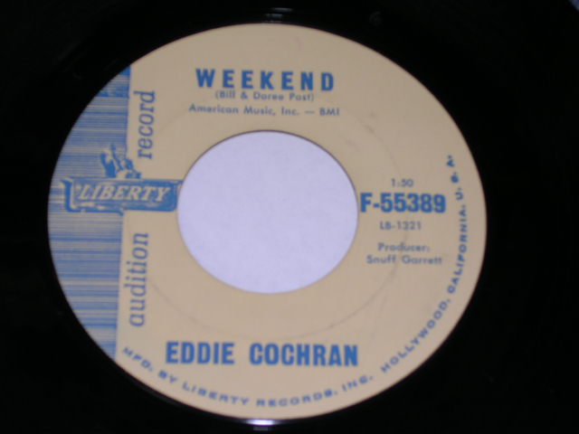 画像1: EDDIE COCHRAN - WEEKEND / 1961 US ORIGINAL 7" Single  