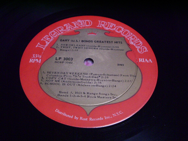 画像: GARY U.S.BONDS - GREATEST HITS OF GARY U.S.BONDS (VG+++/Ex+) / 1963 US AMERICA ORIGIBAL MONO Used LP
