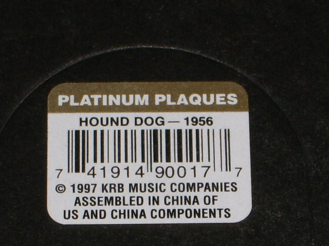画像: ELVIS PRESLEY -7" HOUND DOG PLACTIS / 1997 US ORIGINAL? 