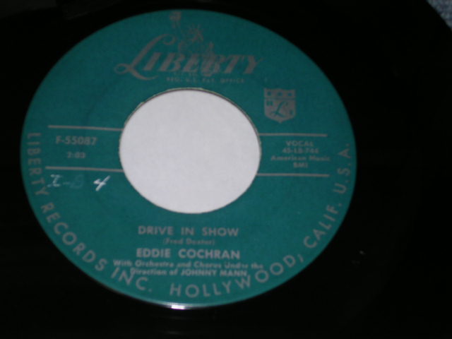画像1: EDDIE COCHRAN - DRIVE IN SHOW / 1957 US ORIGINAL 7" Single  