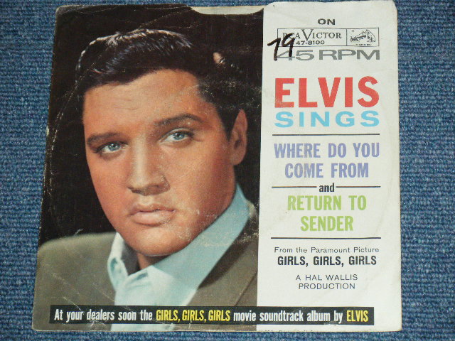 画像: ELVIS PRESLEY - RETURN TO SENDER / 1962 US ORIGINAL 7"45rpm Single With Picture Sleeve  