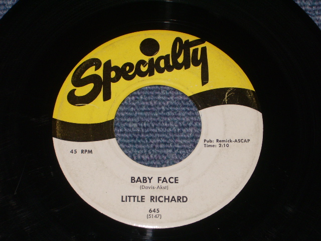 画像1: LITTLE RICHARD - BABY FACE ( Ex/Ex ) / 1958 US ORIGINAL 7"SINGLE 