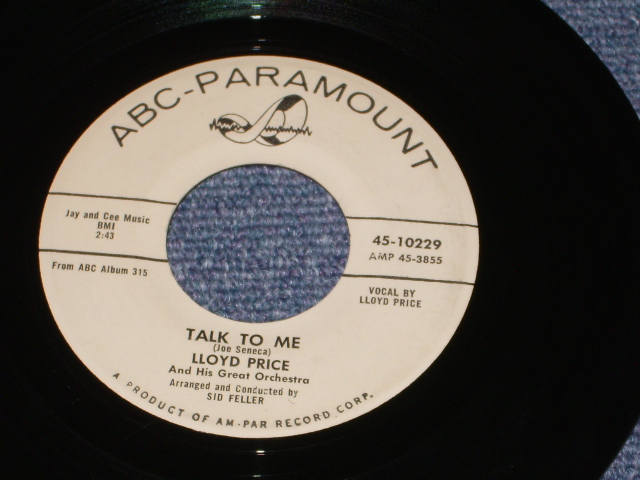 画像1: LLOYD PRICE - TALK TO ME / 1962 US ORIGINAL White Label Promo 7" SINGLE  