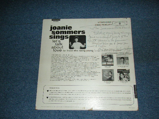 画像: JOANIE SOMMERS - LET'S TALK ABLUT LOVE / 1962 US ORIGINAL White Label Promo MONO LP