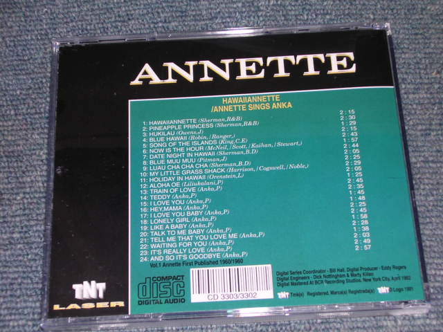 画像: ANNETTE - VOL.1 ( HAWAIIANNETTE + SINGS ANKA ) / ORIGINAL ALBUM 2 in 1 ) / 1991 US BRAND NEW CD  