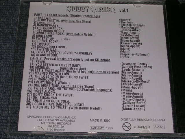 画像: CHUBBY CHECKER - ALL THE HITS VOL1 /1995 EU/ BELGIUM BRAND NEW CD  