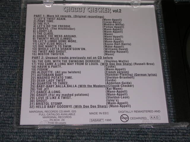 画像: CHUBBY CHECKER - ALL THE HITS VOL.2 /1995 EU/ BELGIUM BRAND NEW CD  