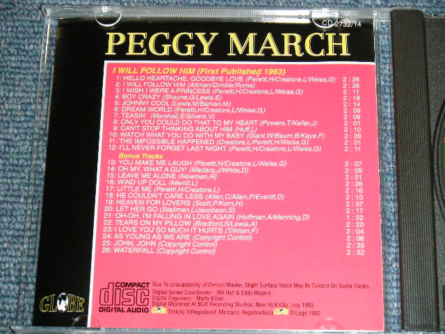 画像: LITTLE PEGGY MARCH - BOY CRAZY! ( ORIGINAL ALBUM + BONUS TRACKS ) / 1993 US ORIGINAL Brand New CD  