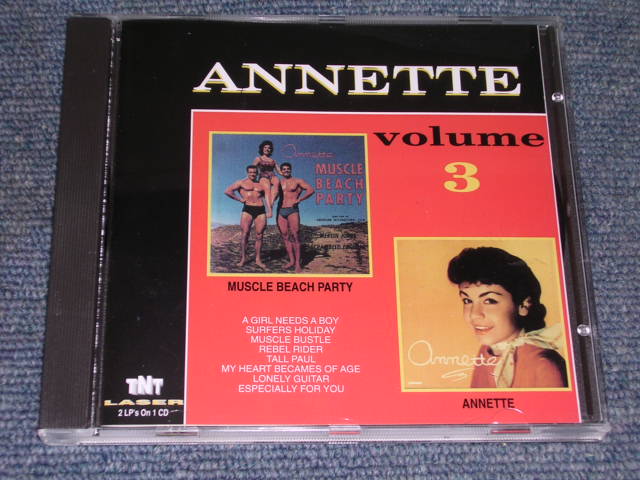 画像1: ANNETTE - VOL.3 ( MUSCLE BEACH PARTY + ANNETTE ) / ORIGINAL ALBUM 2 in 1 ) / 1991 US BRAND NEW CD  