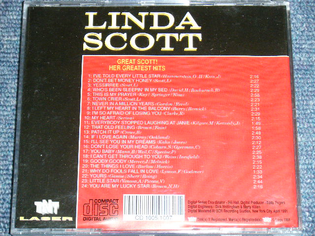 画像: LINDA SCOTT - VOLUME 1 : GREAT SCOTT + GREATEST HITS ( 2 in 1 ) / 1992 US RE-PRESS Brand New CD-R  