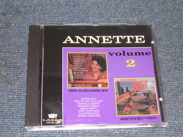 画像1: ANNETTE - VOL.2 ( GOLDEN SURFIN' HITS + BEACH PARTY / ORIGINAL ALBUM 2 in 1 ) / 1991 US BRAND NEW CD  