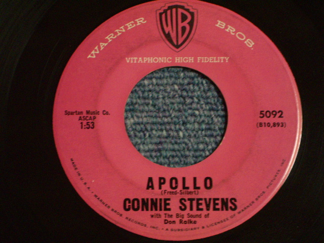 画像: CONNIE STEVENS - APOLLO ( 1st SOLO Single ) / 1959 US ORIGINAL 7" SINGLE With COMPANY SLEEVE