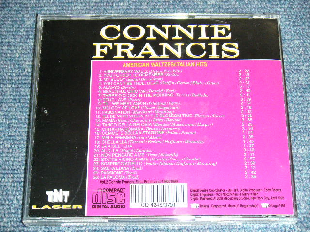 画像: CONNIE FRANCIS - VOL.2 ( AMERICAN WALTZESE + ITALIAN HITS ) / 1992 US RE-PRESS Brand New CD-R  