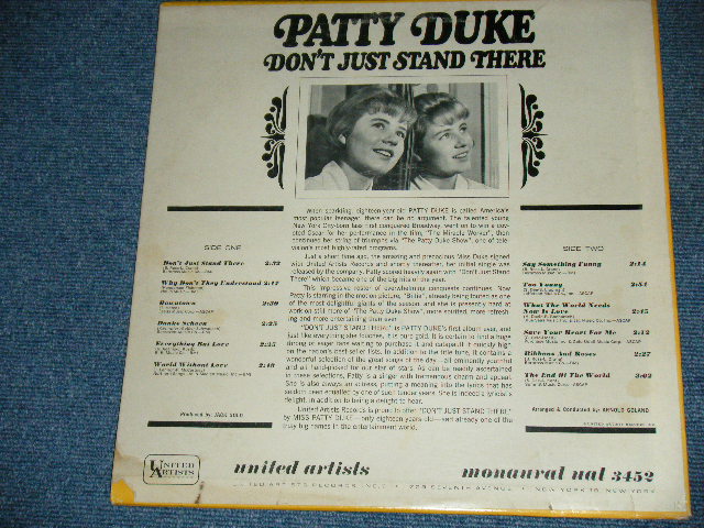 画像: PATTY DUKE - DON'T JUST STAND THERE ( Debut Album ) / 1965 US ORIGINAL MONO LP  