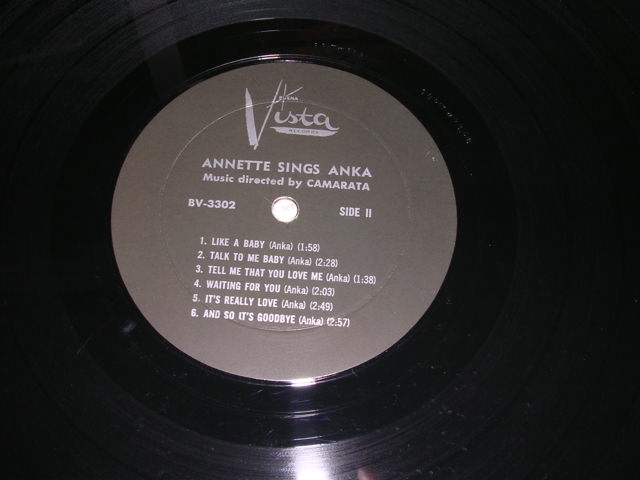 画像: ANNETTE - ANNETTE SINGS ANKA ( Ex- / Ex+++ ) / 1960 US ORIGINAL MONO LP  
