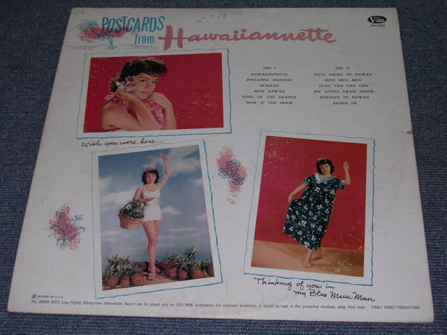 画像: ANNETTE - HAWAIIANNETTE( Ex++/Ex++ )  / 1960 US AMERICA ORIGINAL MONO Used LP  