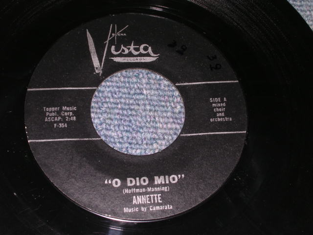 画像: ANNETTE - O DIO MIO / 1960 US ORIGINAL With PICTURE SLEEVE 7" SINGLE  