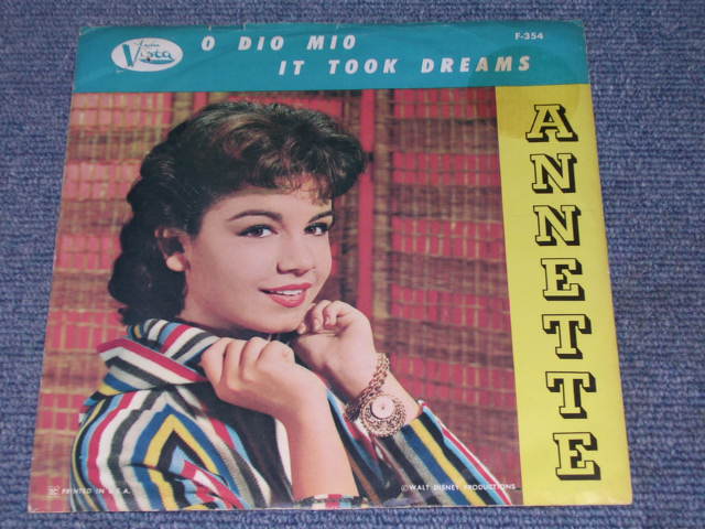 画像1: ANNETTE - O DIO MIO / 1960 US ORIGINAL With PICTURE SLEEVE 7" SINGLE  