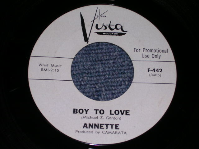 画像1: ANNETTE - BOY TO LOVE / 1965 US ORIGINAL WHITE LABEL PROMO 7" SINGLE  
