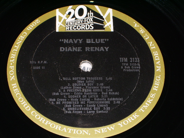 画像: DIANE RENAY - DIANE RENAY NAVY BLUE (Ex/Ex+++ Looks:Ex++)/ 1964 MONO US ORIGINAL LP  