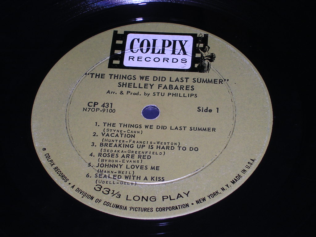 画像: SHELLEY FABARES - THE THINGS WE DID LAST SUMMER / 1962 US ORIGINAL MONO LP 
