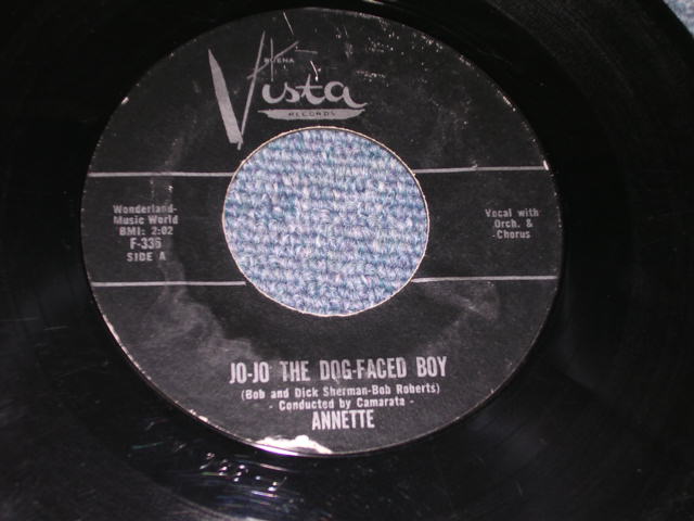 画像1: ANNETTE - JO JO THE DOG-FACED BOY / 1959 US ORIGINAL 2nd Press Coupling 7" SINGLE  