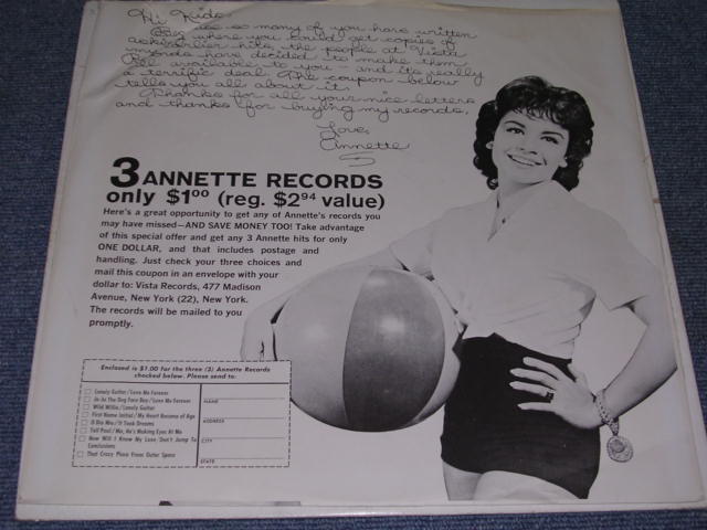 画像: ANNETTE - HAWAIIANNETTE( Ex++/Ex++ )  / 1960 US AMERICA ORIGINAL MONO Used LP  