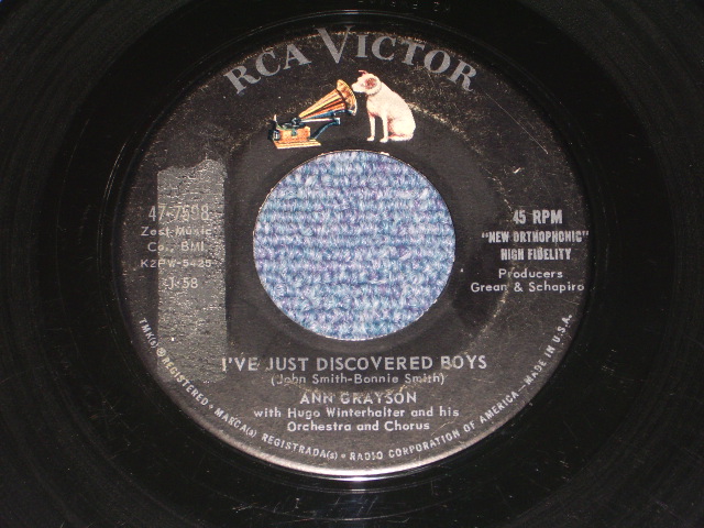 画像1: ANN GRAYSON - I'VE JUST DISCOVERED BOYS / 1959 US Original 7" Single  