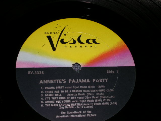 画像: ANNETTE - PAJAMA PARTY (Ex+/MINT- ) / 1964 US ORIGINAL MONO LP  