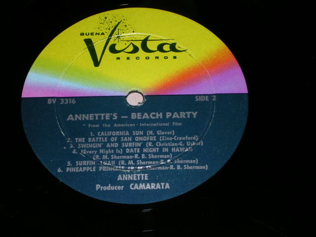 画像: ANNETTE - BEACH PARTY ( VG+++/Ex ) / 1963 US ORIGINAL MONO LP 