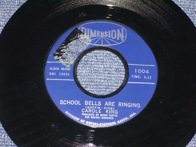 画像1: CAROLE KING - SCHOOL BELLS ARE RINGING / 1962 US ORIGINAL 7" SINGLE  