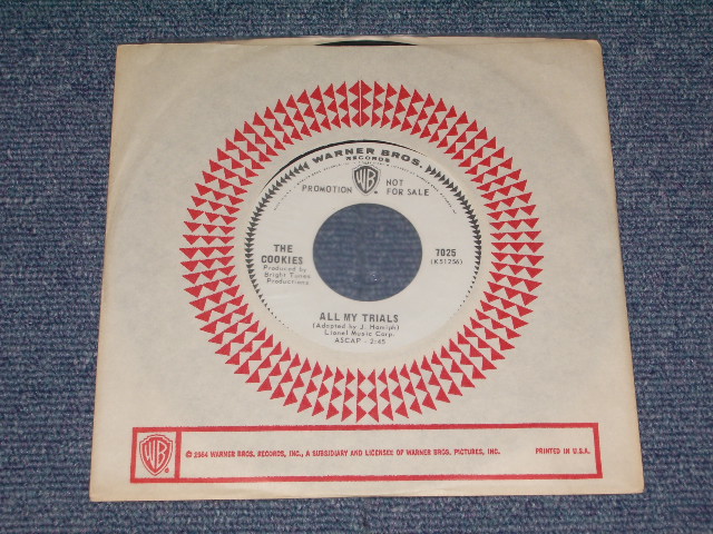 画像1: THE COOKIES - ALL MY TRAILS / 1967 US ORIGINAL White Label Promo 7" SINGLE With COMPANY SLEEVE 