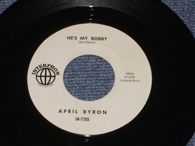 画像1: APRIL BYRON - HE'S MY BOBBY / 1964 US ORIGINAL 7" SINGLE 