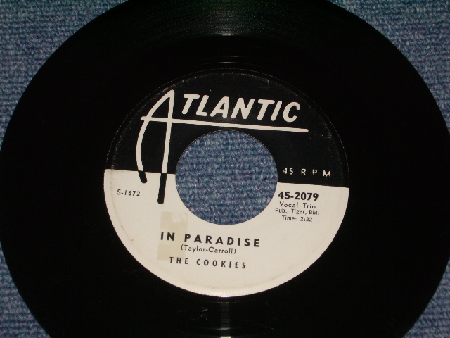 画像: THE COOKIES - IN PARADISE : PASSING TIME ( Ex++/Ex++ ) / 1960 US REISSUE  White Label Promo 7" SINGLE With COMPANY SLEEVE 