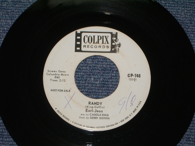 画像1: EARL-JEAN - RANDY / 1964 US ORIGINAL White Label Promo 7" SINGLE 