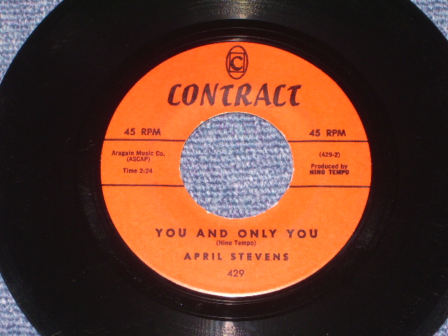画像1: APRIL STEVENS - YOU AND ONLY YOU ( NINO TEMPO Works ) / 1961 US ORIGINAL 7" SINGLE  