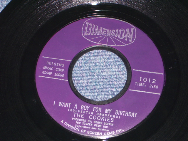 画像1: THE COOKIES - I WANT A BOY FOR MY BIRTHDAY / 1963 US ORIGINAL 7" SINGLE 