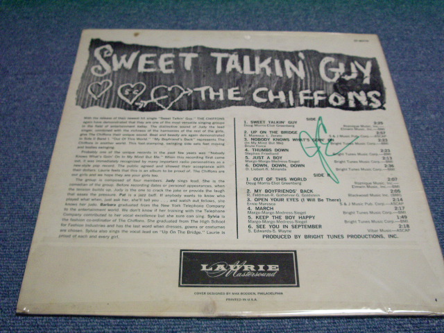 画像: THE CHIFFONS - SWEET TALKIN' GUY / 1968 US RECORD CLUB RELEASE STEREO LP 