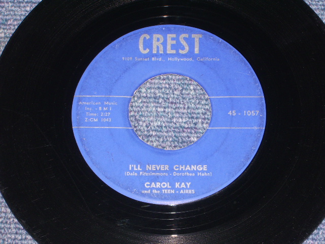 画像: TOMMY DEE With CAROL KAY and the TEEN-AIRES - THREE STARS / 1959 US ORIGINAL 7" Single  