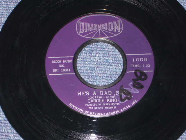 画像1: CAROLE KING  - HE'S A BAD BOY / 1963 US ORIGINAL 7" SINGLE  