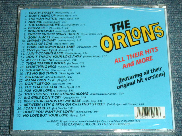 画像: THE ORLONS - ALL THEIR HITS & MORE / 1995 GERMAN ORIGINAL ORIGINAL Brand New SEALED CD  