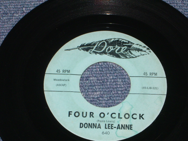 画像1: DONNA LEE-ANNE - FOUR O'CLOCK / 1960 US ORIGINAL 7" SINGLE  