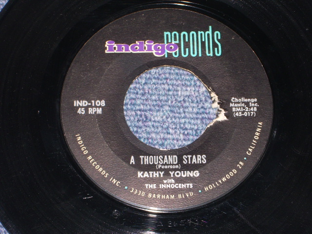 画像1: KATHY YOUNG with THE INNOCENTS - A THOUSAND STARS / 1960 US ORIGINAL 7" SINGLE  