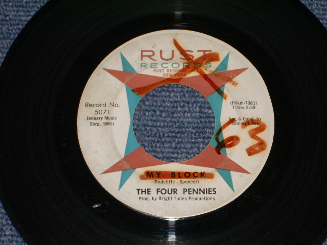 画像: THE FOUR PENNIES (THE CHIFFONS ) - DRY YOUR EYES / 1963 US ORIGINAL Promo ADVANCE RELEASE 7" SINGLE  