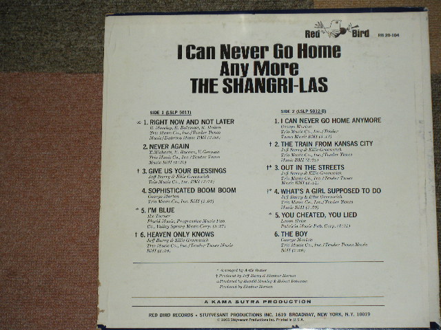 画像: THE SHANGRI-LAS - I CAN NEVER GO HOME ANY MORE ( Re-pacage of "SHANGRI-LAS '65") / 1966 US ORIGINAL MONO LP 